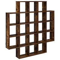 vidaXL Vägg hylla Rökt ek 100 x 13 x 100 cm Konstruerat trä