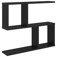 vidaXL Vägg hylla Svart ek 60 x 12 x 50,5 cm Konstruerat trä