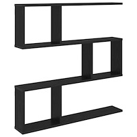 vidaXL Vägg hylla Svart ek 80 x 12 x 79,5 cm Konstruerat trä