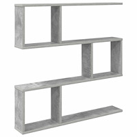 vidaXL Vägg hylla Betonggrå 80 x 12 x 79,5 cm Konstruerat trä