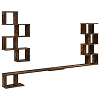 vidaXL Väggmonterad TV-hylla Rökt ek 180 x 15 x 94 cm Konstruerat trä