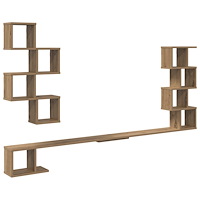 vidaXL Väggmonterad TV-hylla Artisan-ek 180 x 15 x 94 cm