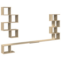 vidaXL Väggmonterad TV-hylla Sonoma-ek 160 x 15 x 94 cm