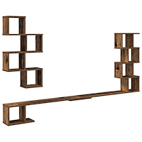 vidaXL Väggmonterad TV-hylla Gammalt trä 160 x 15 x 94 cm