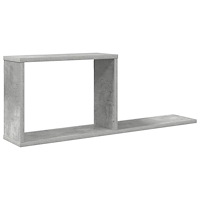 vidaXL Flytande hyllor Betonggrå 80 x 15 x 30 cm Konstruerat trä