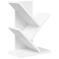 vidaXL Trä Bokhylla 3-Tier 30 x 18 x 40 cm Konstruerat trä Vit