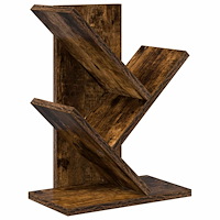 vidaXL Trä Bokhylla 3-Tier 30 x 18 x 40 cm Konstruerat trä Rökt ek