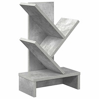 vidaXL Trä Bokhylla 3-Tier 30 x 18 x 48 cm Konstruerat trä Betonggrå
