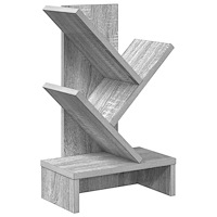 vidaXL Trä Bokhylla 3-Tier 30 x 18 x 48 cm Konstruerat trä Grå Sonoma