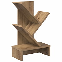 vidaXL Trä Bokhylla 3-Tier 30 x 18 x 48 cm Konstruerat trä Artisan-ek
