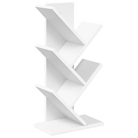 vidaXL Trä Bokhylla 4-Plan 30 x 18 x 60 cm Konstruerat trä Vit