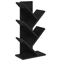 vidaXL Trä Bokhylla 4-Plan 30 x 18 x 60 cm Konstruerat trä Svart ek