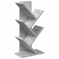 vidaXL Trä Bokhylla 4-Tier 30 x 18 x 60 cm Konstruerat trä Betonggrå