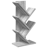 vidaXL Trä Bokhylla 4-Tier 30 x 18 x 60 cm Konstruerat trä Grå Sonoma