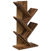 vidaXL Trä Bokhylla 4-Tier 30 x 18 x 60 cm Konstruerat trä Gammalt trä