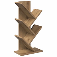 vidaXL Trä Bokhylla 4-Tier 30 x 18 x 60 cm Konstruerat trä Artisan-ek