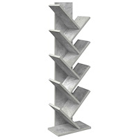 vidaXL Trä Bokhylla 6-Tier 30 x 18 x 100 cm Konstruerat trä Betonggrå