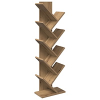 vidaXL Trä Bokhylla 6-Plan 30 x 18 x 100 cm Konstruerat trä Artisan-ek