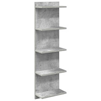 vidaXL Vägg hylla Betonggrå 30 x 15 x 100 cm Konstruerat trä