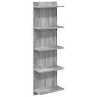 vidaXL Vägg hylla Grå Sonoma 30 x 15 x 100 cm Konstruerat trä
