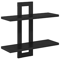 vidaXL Flytande hyllor Svart ek 40 x 15 x 40 cm Konstruerat trä
