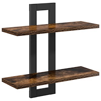 vidaXL Flytande hyllor Rökt ek 40 x 15 x 40 cm Konstruerat trä