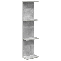 vidaXL Vägg hylla Betonggrå 22 x 15 x 100 cm Konstruerat trä