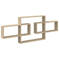 vidaXL Vägg hylla Sonoma-ek 130 x 10 x 50 cm Konstruerat trä