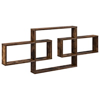 vidaXL Vägg hylla Rökt ek 130 x 10 x 50 cm Konstruerat trä