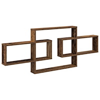 vidaXL Vägg hylla Gammalt trä 130 x 10 x 50 cm Konstruerat trä