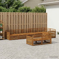vidaXL Utomhussoffset 8 pcs Naturlig