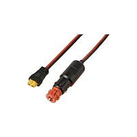 TRU Components Cigaretthållare till XT60-kabel 2 m. TC-13619280 svart/röd T...