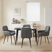vidaXL Matstolar 4 pcs Sammet Mörkgrå 59 x 59,5 x 90 cm