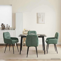 vidaXL Matstolar 4 pcs Sammet Havgrön 59 x 59,5 x 90 cm