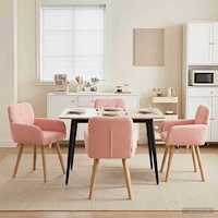 vidaXL Matstolar 4 pcs Bouclé Rosa 59 x 57 x 85 cm