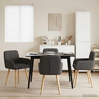 vidaXL Matstolar 4 pcs Bouclé Mörkgrå 59 x 57 x 85 cm