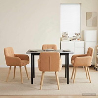 vidaXL Matstolar 4 pcs Bouclé Beige 59 x 57 x 85 cm