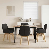 vidaXL Svängande Matstolar 4 pcs Bouclé Svart 54 x 58 x 87 cm