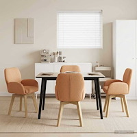 vidaXL Svängande Matstolar 4 pcs Bouclé Beige 54 x 58 x 87 cm