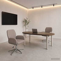 vidaXL Svängbara skrivbordsstolar 2 st 54 x 58 x 90 cm Taupe Tyg