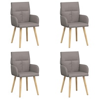 vidaXL Matstolar 4 pcs Tyg Taupe 60 x 56 x 96 cm