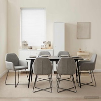 vidaXL Matstolar 4 pcs Sammet Ljusgrå 55 x 50 x 84 cm