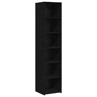 vidaXL Sideboard Svart ek 40 x 41 x 185 cm Konstruerat trä