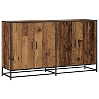 vidaXL Sideboard Gammalt trä 134 x 35 x 76 cm Konstruerat trä