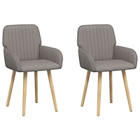 vidaXL Matstolar 2 pcs Tyg Taupe 56,5 x 50 x 87,5 cm