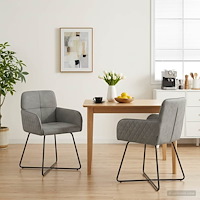 vidaXL Matstolar 2 pcs Sammet Ljusgrå 59 x 56,5 x 86 cm