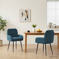 vidaXL Matstolar 2 pcs Sammet Blå 59 x 59,5 x 90 cm