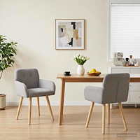 vidaXL Matstolar 2 pcs Bouclé Ljusgrå 59 x 57 x 85 cm