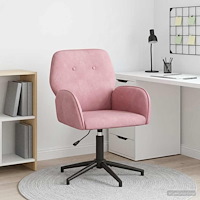 vidaXL Svanstol 54 x 55 x 90 cm Rosa Sammet