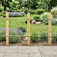 vidaXL Staketstolpar 6 st Grön 150 cm Massiv furu